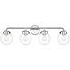 Knoll 4 Light 33 inch Chrome Vanity Light Wall Light